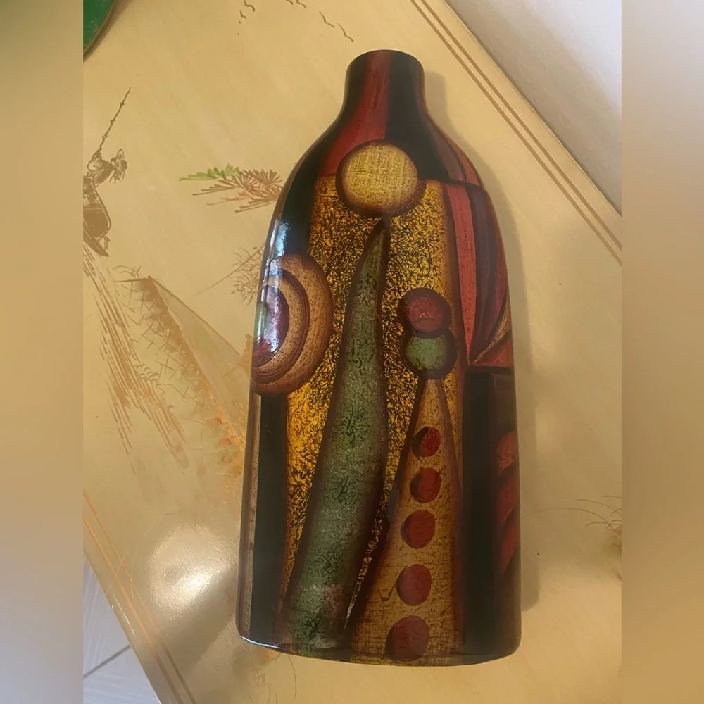 Vintage Decorative Ceramic Abstract Sculpture Art Vase